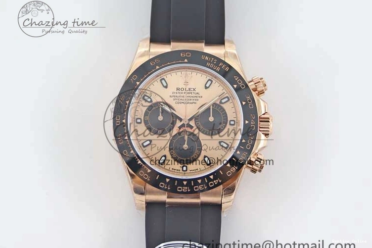 0202 WrinkleFree Daytona 116515 RG TWF 1:1 Best Edition 904L Steel RG Black Dial on Oysterflex Strap A 2417